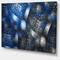 Designart - Crystal Cell Dark Blue Steel Texture - Abstract Wall Art Canvas